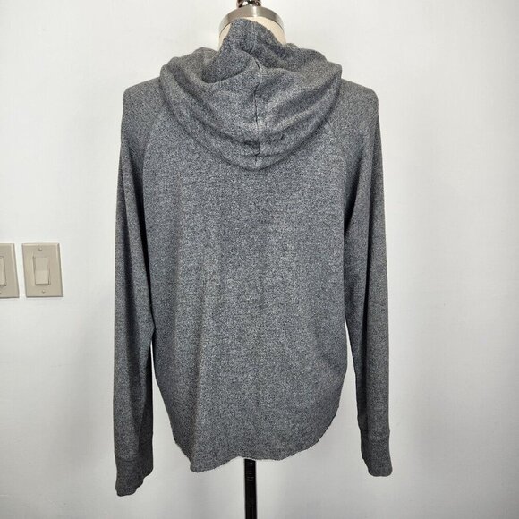 Sundry Pullover Diagonal‎ Stripe Hoodie Womens M (2) Gray French Terry Comfort - Picture 3 of 10